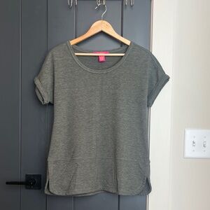 Catherine Malandrino Forest Green Short Sleeve Top